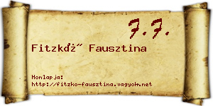 Fitzkó Fausztina névjegykártya